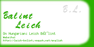 balint leich business card